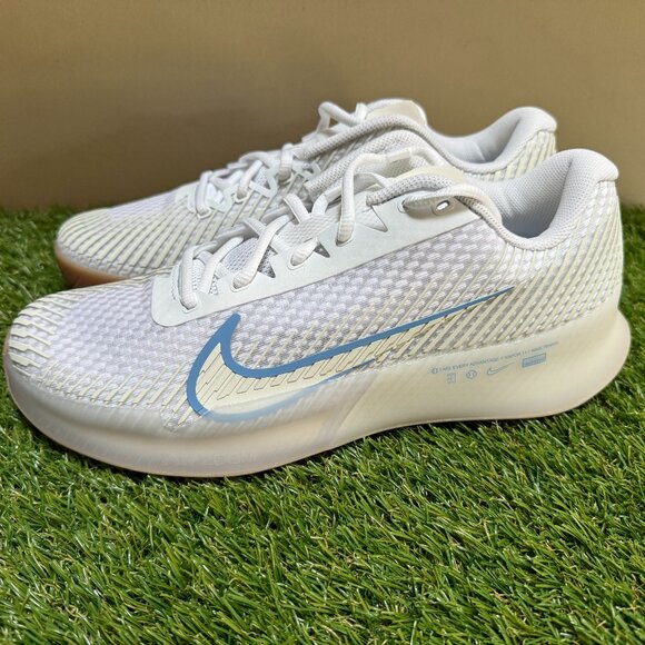 Nike Court Air Zoom Vapor 11 HC Tennis Shoes UNC White Blue Mens DR6966-107 main image 8